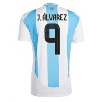 Fotballdrakt Herre Argentina Julian Alvarez #9 Hjemmedrakt Copa America 2024 Kortermet